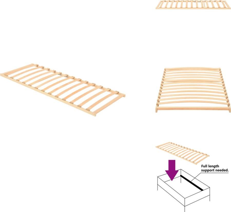 VidaXL Bedbodem Bedbodems Lattenbodem Lattenbodems Lattenbodem met 13 latten 70x200 cm
