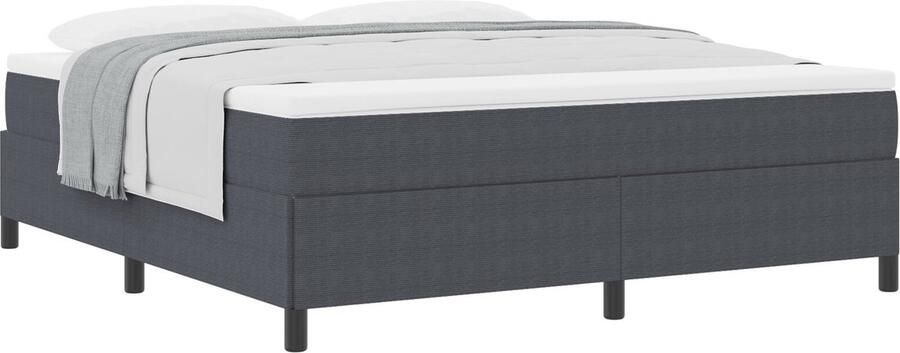 VidaXL Bedframe Donkergrijs Hout 180 x 200 cm Bedframe Rechthoekig - Foto 3