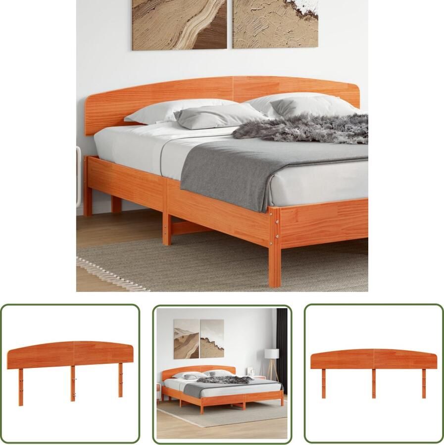 The Living Store Hoofdbord Grenenhout 205.5 x 3.5 x 81 cm Rustieke uitstraling Hoofd Bord Beddecoratie Hoofdeinde Grenenhout Meubilair Rustic Interieur