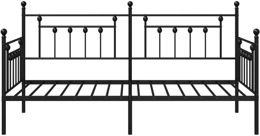 VidaXL Bedden & Bed Frames Zwart Metaal 100 x 200 cm Eenvoudig - Foto 3