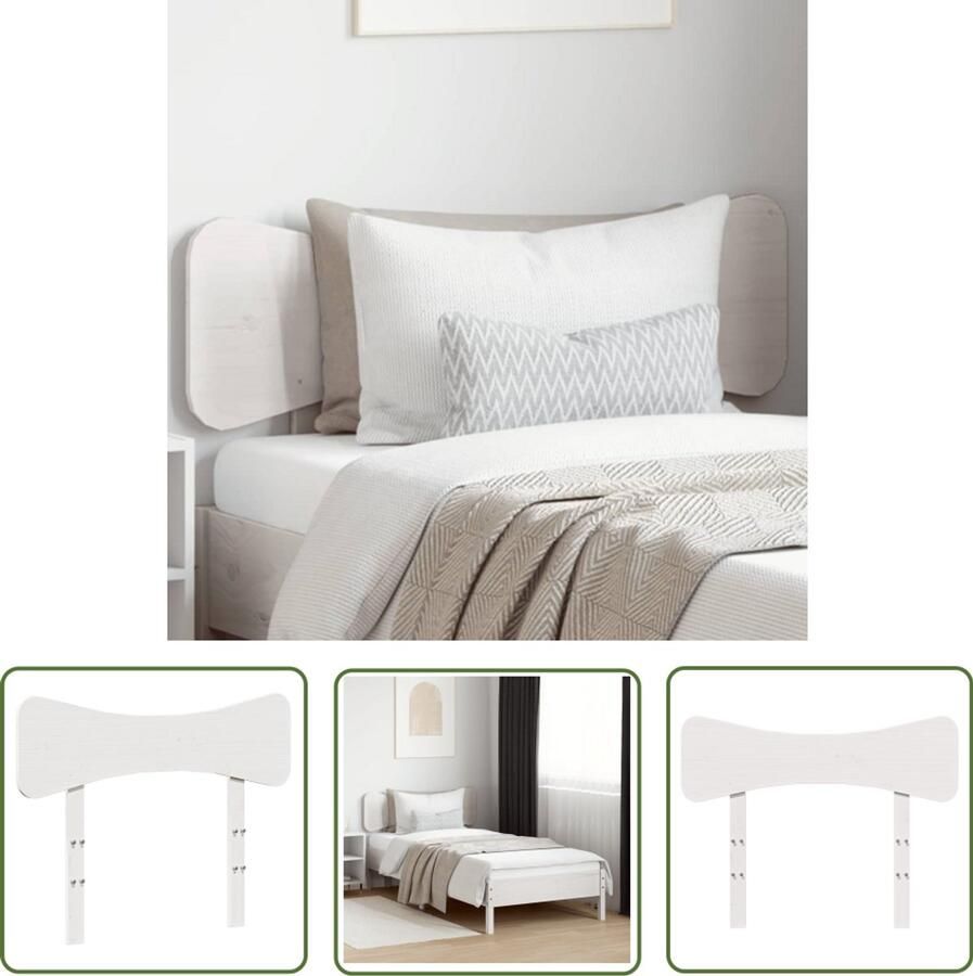 The Living Store Houten hoofdeinde 80.5 x 3.5 x 81 cm Massief grenenhout Hoofd Bord Bedding Hoofdbord Hout Houten Hoofdbord Hoofdkussen