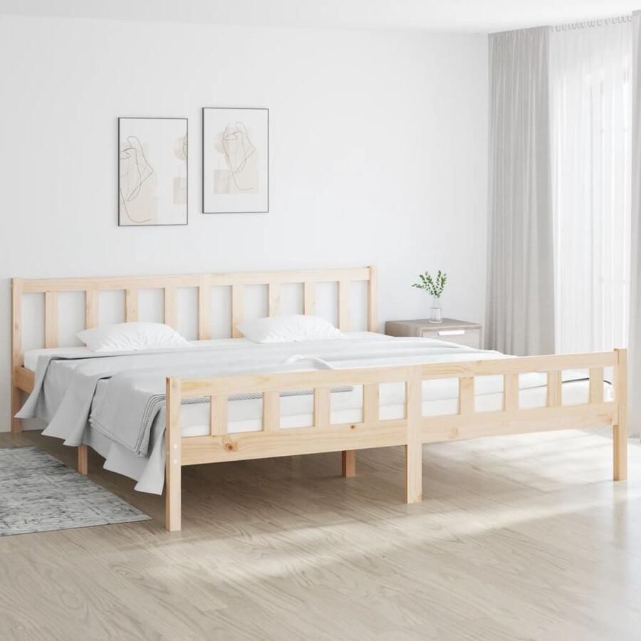 VidaXL Bedframe 160x200 cm Massief Grenenhout Klassieke Bedframe Massief Grenenhout Tweepersoonsbed Bedframe Kopen Houten Bed Slaapcomfort - Foto 2