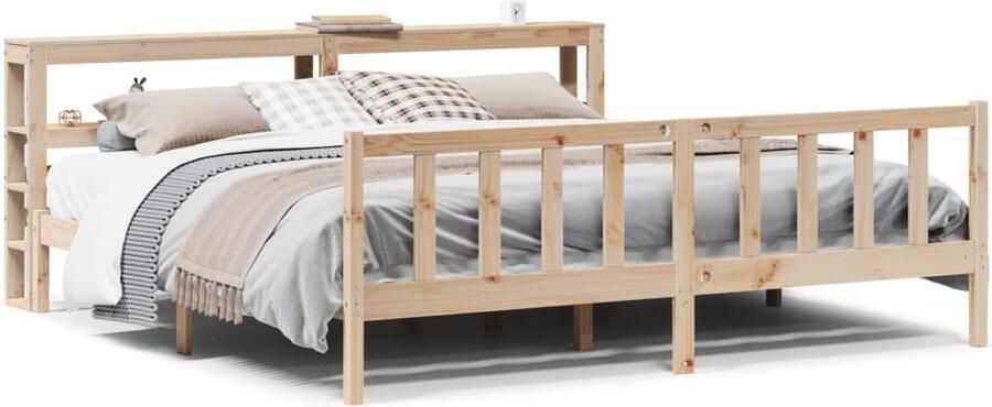 VidaXL Bedframe 200x200 cm Massief Grenenhout