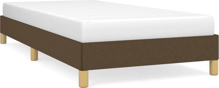VidaXL Bedframe 90x200 cm Stof Donkerbruin Bed Frame Stof Bed Frame Tweepersoons Bed Frame Bed Frame 90x200 Bed Frame Kopen - Foto 2