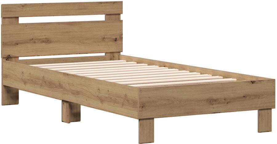 VidaXL Artisan Eiken Bedframe 90 x 190 cm Gemaakt van Geengineerd Hout
