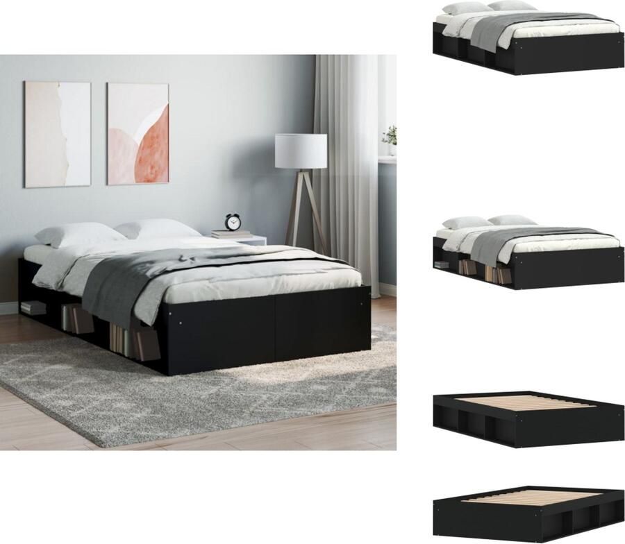 VidaXL Bedframe Bed Bedbodem Bedframe zwart 120x190 cm