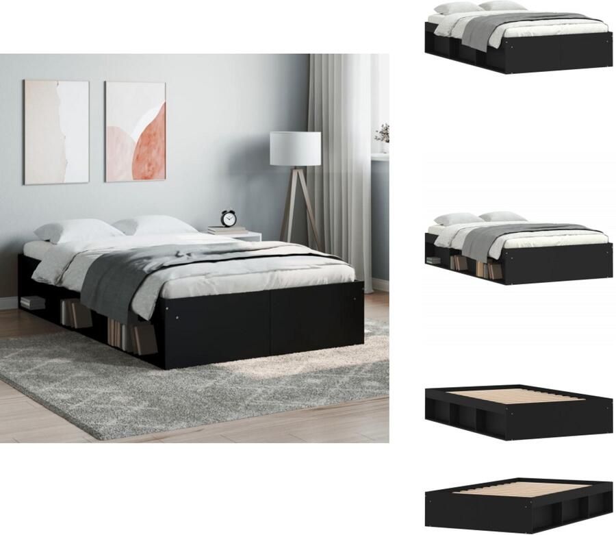 VidaXL Bedframe Bed Bedbodem Bedframe zwart 120x200 cm