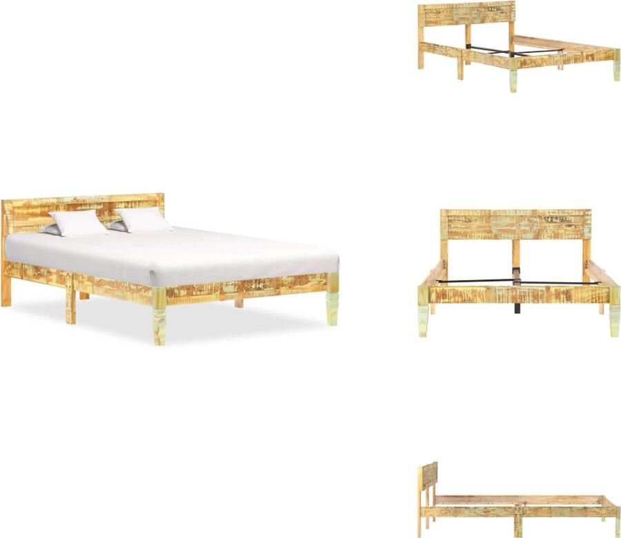 VidaXL Bedframe Bed Frame Bed Frames Bedframe massief gerecycled hout 120x200 cm
