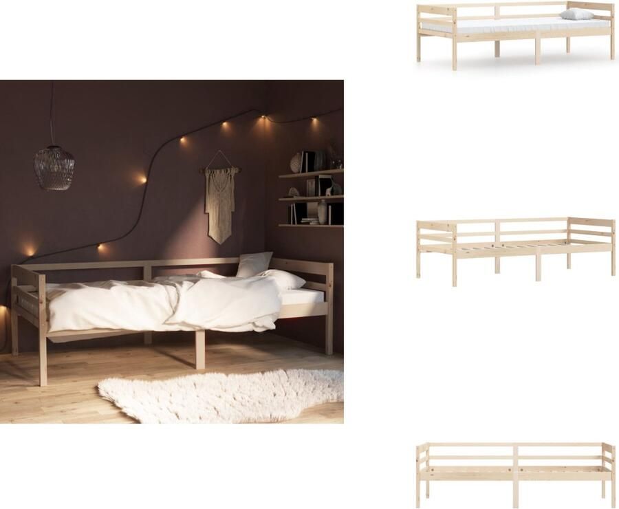 VidaXL Houten Bedframe Grenenhout 206 x 96 x 66 cm Stevige Constructie Bed - Foto 5