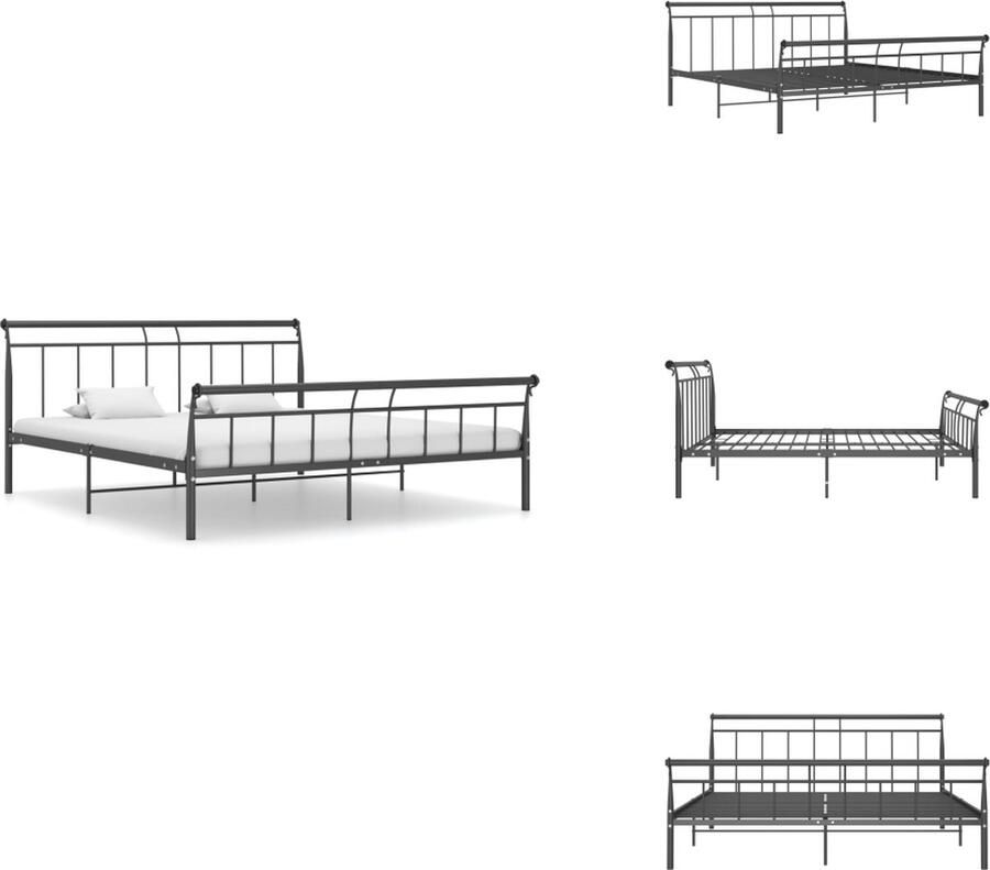 VidaXL Metalen Bedframe Metaal Bedframe 208 x 206 x 90 cm Massieve constructie Bed