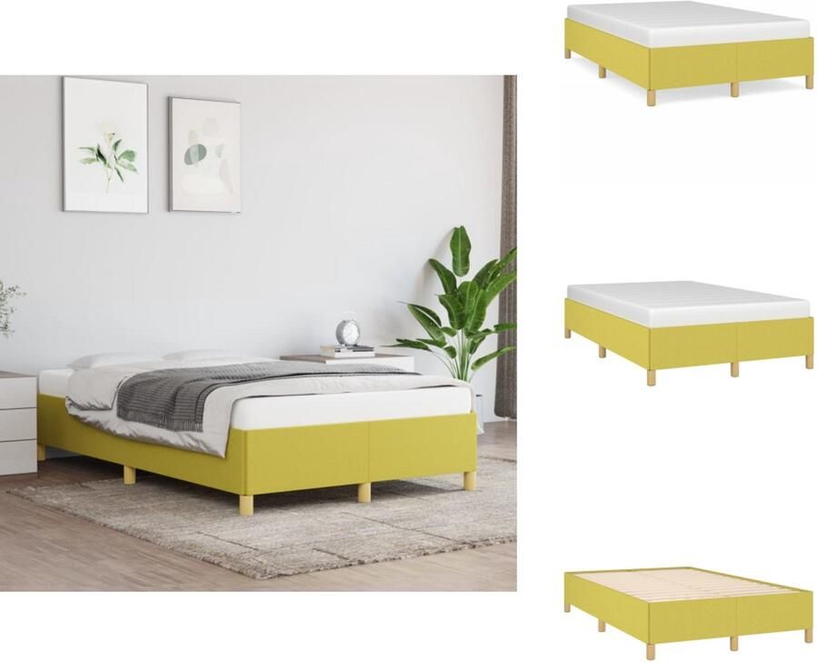 VidaXL Bedframe Groen Multiplex 203 x 123 x 35 cm Geschikte matras- 120 x 200 cm Bed
