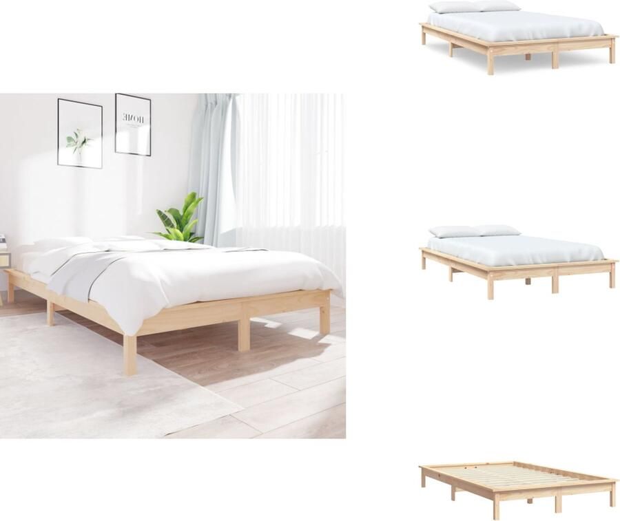 VidaXL Houten Bed Klassiek Grenenhout 212 x 171.5 x 26 cm 160 x 200 cm (B x L) Bed