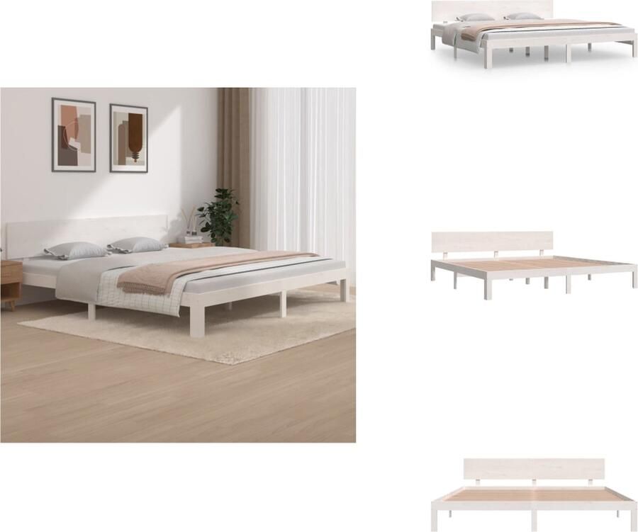 VidaXL Houten Bedframe Modern Bedroom Afmeting- 205.5 x 206 x 100 cm Hoogwaardig materiaal Bed - Foto 5