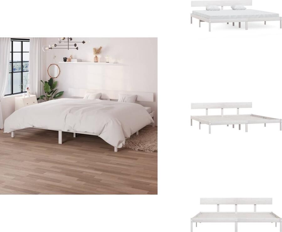 VidaXL Houten Bedframe Modern Bedroom Afmeting- 205.5 x 206 x 100 cm Hoogwaardig materiaal Bed - Foto 6