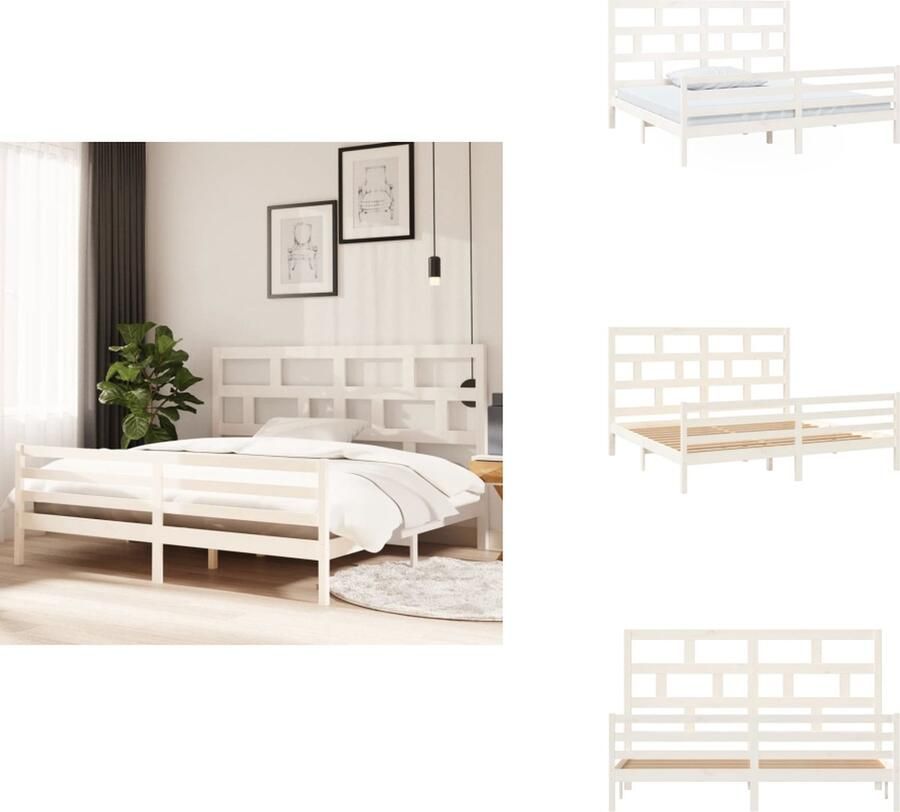 VidaXL Houten Bedframe Modern Bedroom Afmeting- 205.5 x 206 x 100 cm Hoogwaardig materiaal Bed