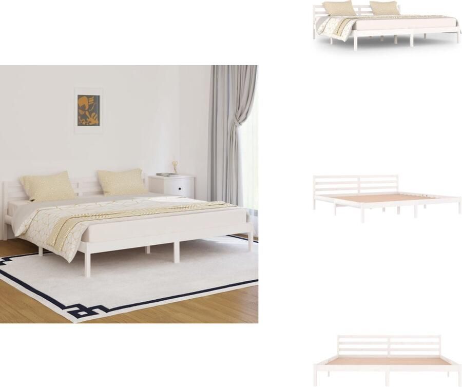 VidaXL Houten Bedframe Modern Bedroom Afmeting- 205.5 x 206 x 100 cm Hoogwaardig materiaal Bed - Foto 3