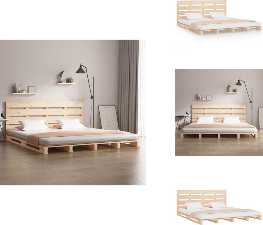 VidaXL Bedframe Bedframes Bed Bedbodem Bedframe zonder matras massief grenenhout 200x200 cm