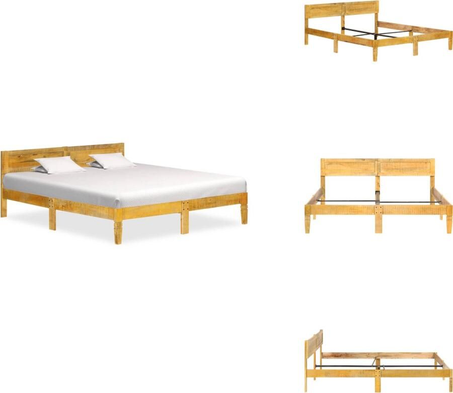 VidaXL Bedframe Bedframes Bed Frame Bed Frames Bedframe massief mangohout 160 cm