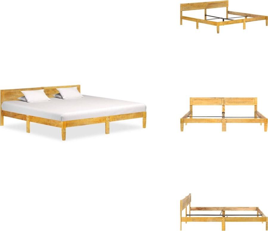 VidaXL Bedframe Bedframes Bed Frame Bed Frames Bedframe massief mangohout 200 cm
