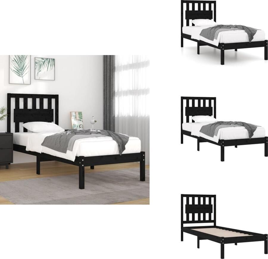 VidaXL Houten Bedframe Klassiek Bedframes Afmeting- 195 x 80.5 x 31 cm Ken- Massief grenenhout Bed - Foto 2