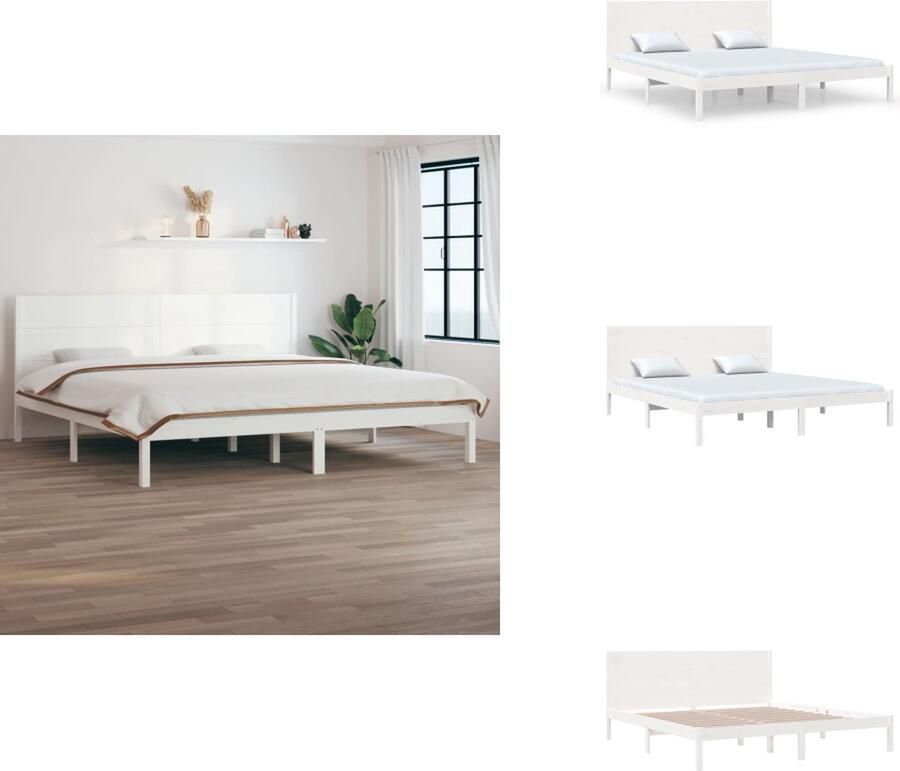 VidaXL Houten Bedframe Klassiek Bed Afmeting- 205.5 x 206 x 100 cm Ken- Hoogwaardig massief grenenhout Bed - Foto 2