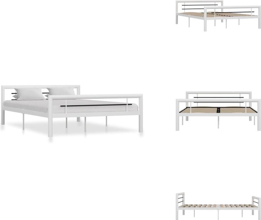 VidaXL Metalen Bedframe Bedframes 212x127.5x65.5 cm Geschikt voor 120x200 cm Matras Inclusief Lattenbodem Bed