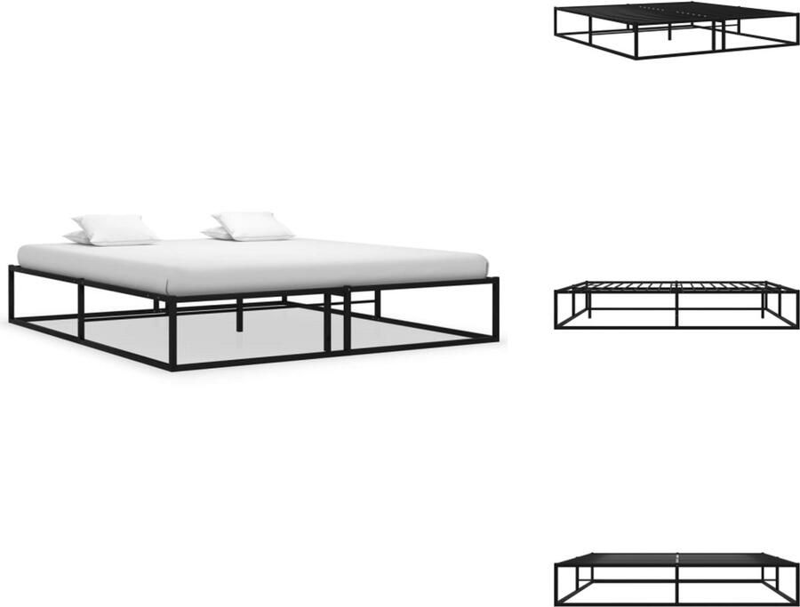 Vida XL Bedframe metaal zwart 180x200 cm SKU: V324790