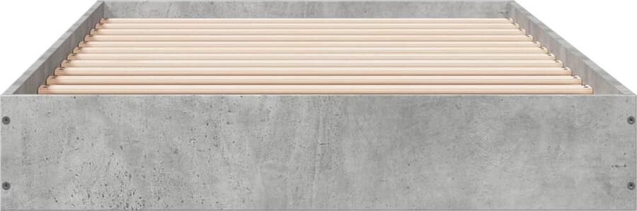 VidaXL -Bedframe-bewerkt-hout-betongrijs-90x200-cm - Foto 5