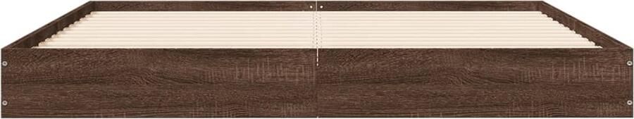 VidaXL Bedframe zonder matras bewerkt hout bruin eikenkleur 160x200 cm