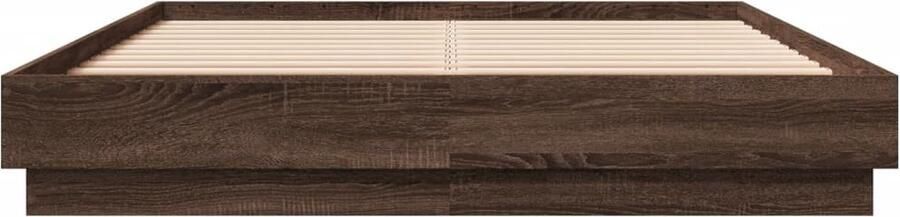 VidaXL -Bedframe-bewerkt-hout-bruin-eikenkleur-160x200-cm - Foto 3