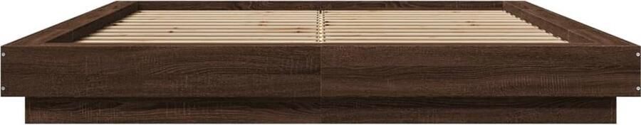 VidaXL -Bedframe-bewerkt-hout-bruin-eikenkleur-160x200-cm