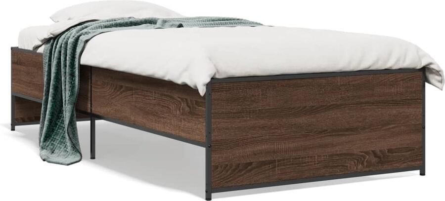 VidaXL Bedframe bruin eiken 100x200 cm