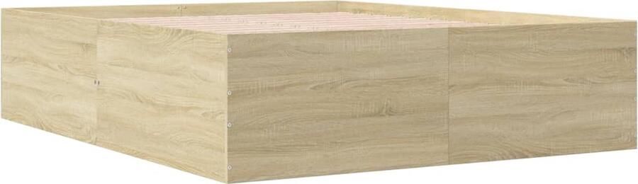 VidaXL -Bedframe-bewerkt-hout-sonoma-eikenkleurig-150x200-cm - Foto 2