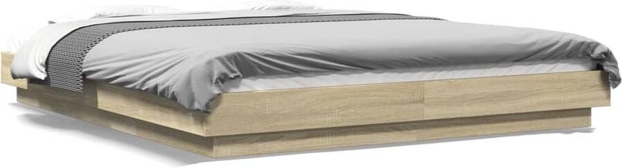 VidaXL -Bedframe-bewerkt-hout-sonoma-eikenkleurig-160x200-cm