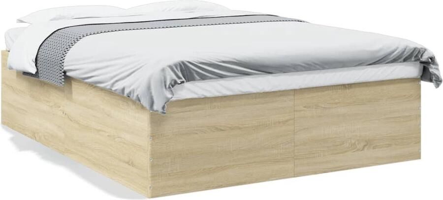 VidaXL -Bedframe-bewerkt-hout-sonoma-eikenkleurig-160x200-cm