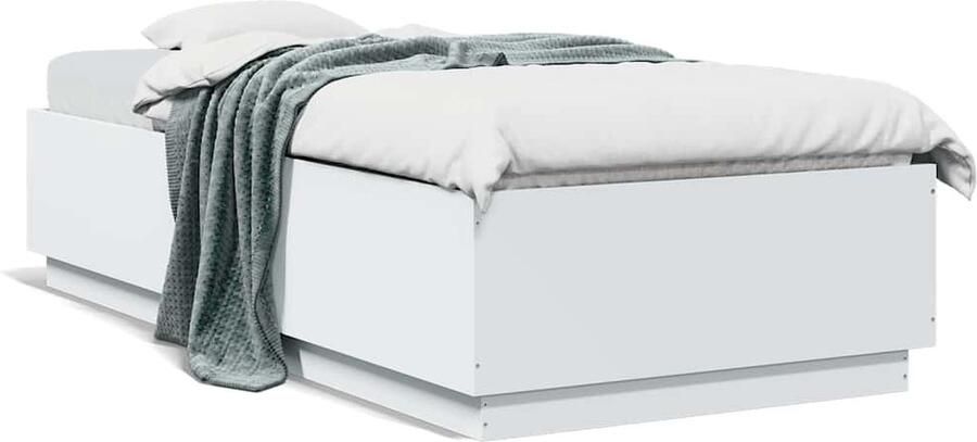 VidaXL -Bedframe-bewerkt-hout-wit-100x200-cm