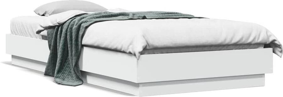 VidaXL -Bedframe-bewerkt-hout-wit-100x200-cm