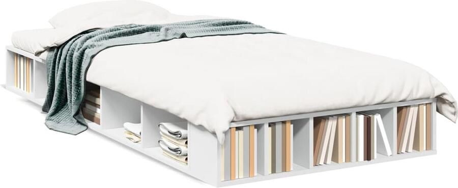 VidaXL -Bedframe-bewerkt-hout-wit-100x200-cm