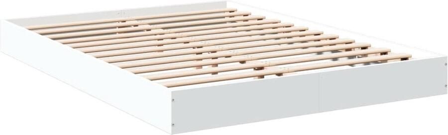 VidaXL -Bedframe-bewerkt-hout-wit-135x190-cm - Foto 8