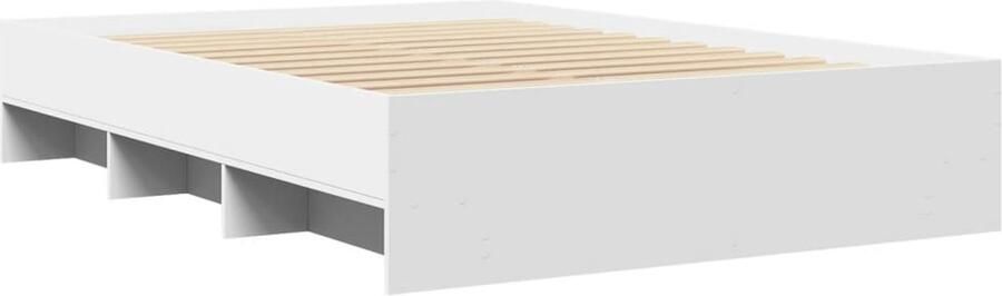 VidaXL Bedframe bewerkt hout wit 140x200 cm - Foto 2