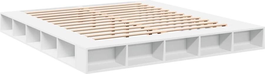 VidaXL -Bedframe-bewerkt-hout-wit-180x200-cm - Foto 2