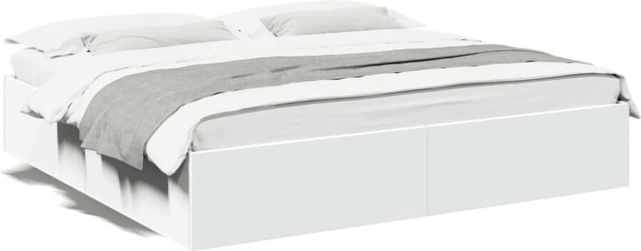 VidaXL -Bedframe-bewerkt-hout-wit-180x200-cm