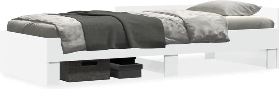 VidaXL Bedframe bewerkt hout wit 90x200 cm