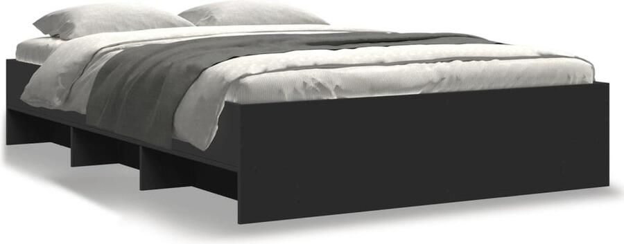 VidaXL Bedframe bewerkt hout zwart 140x200 cm - Foto 2