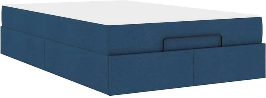VidaXL Bedframe met matras Blauw 120 x 200 cm Stof