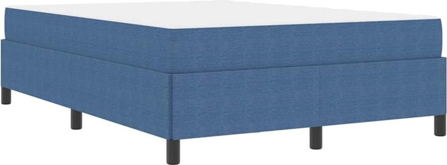 VidaXL Bedframe Anders Blauw 140 x 190 cm Katoenen stof