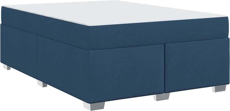 VidaXL Bedframe Anders Blauw 160 x 200 cm Stof