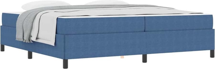 VidaXL Bedframe Anders Blauw 100 x 200 cm Katoenen stof