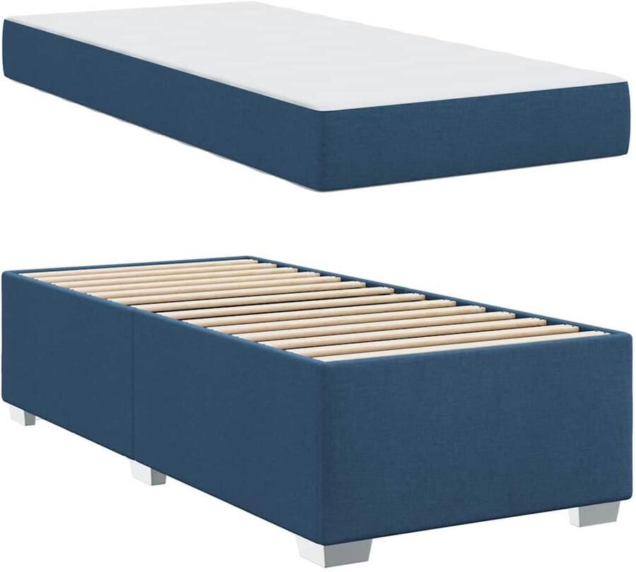 VidaXL Bedframe Anders Blauw 80 x 200 cm Stof