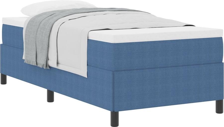 VidaXL Bedframe Blauw Hout 90 x 200 x 35 cm Platformbedframe - Foto 3
